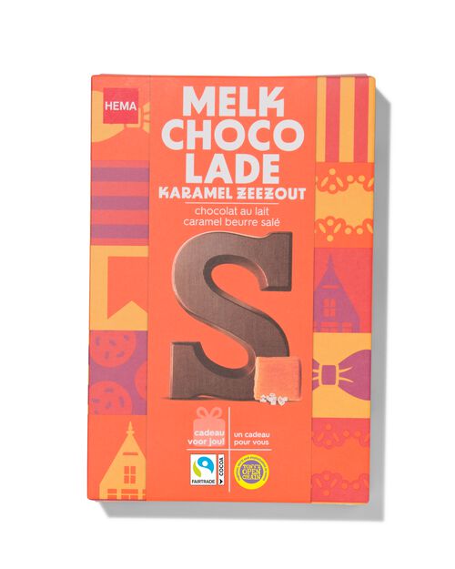 lettre S en chocolat au lait caramel beurre salé 135g