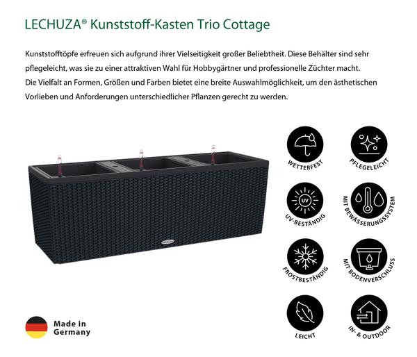 LECHUZA® Polyrattan-Kasten Trio Cottage,