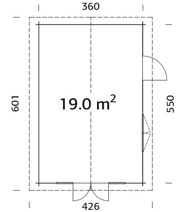 Palmako Gartenhaus Irene, ca. B426/H276/T598