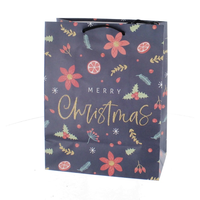 Geschenktasche Merry Christmas - ca. 26 x 12,5 x 32 cm