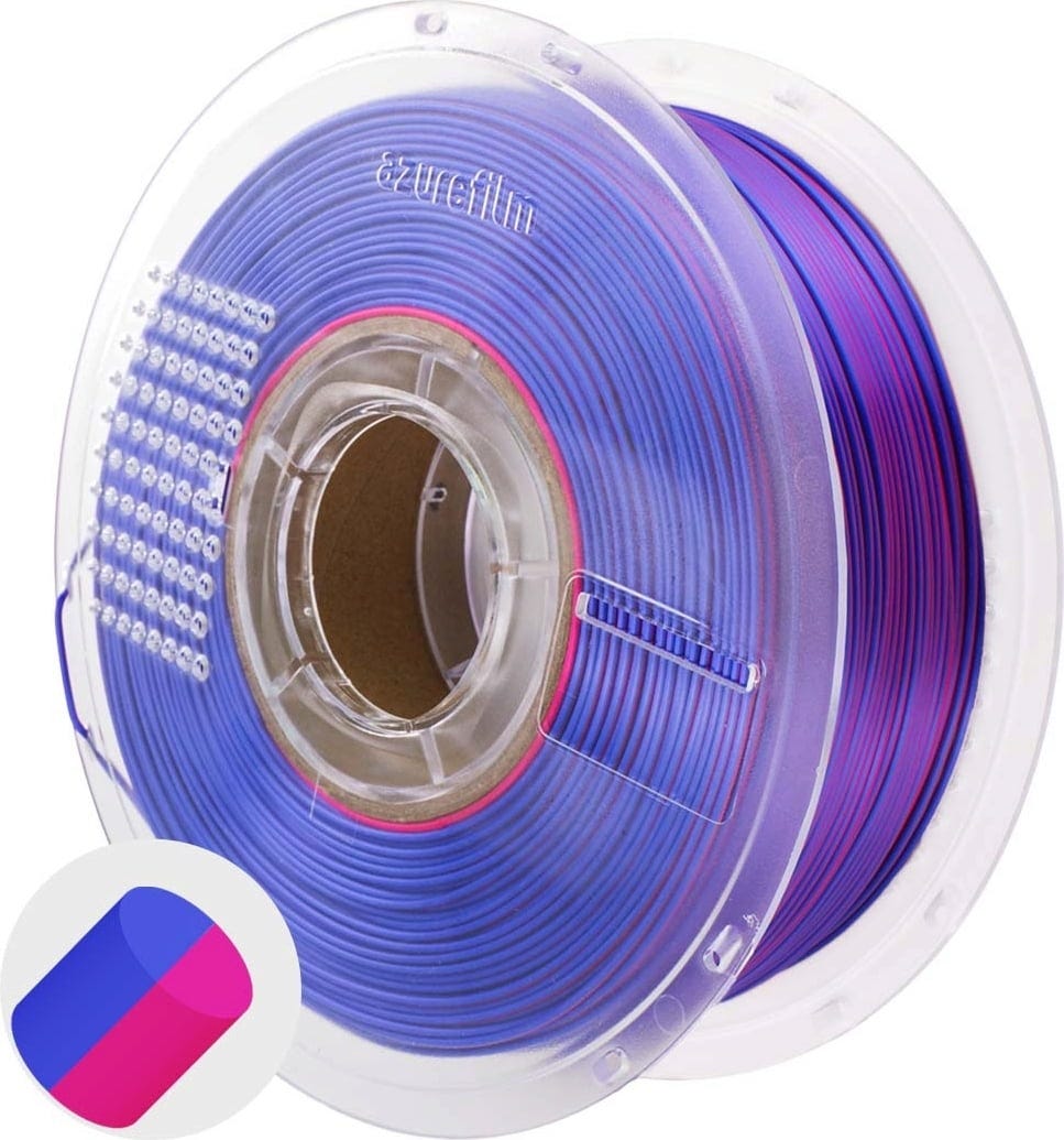AzureFilm  PLA Silk Dual Color Velvet Bloom, 1,75 mm / 1000 g    Glänzende & schimmernde PLA Effekte in Velvet Bloom