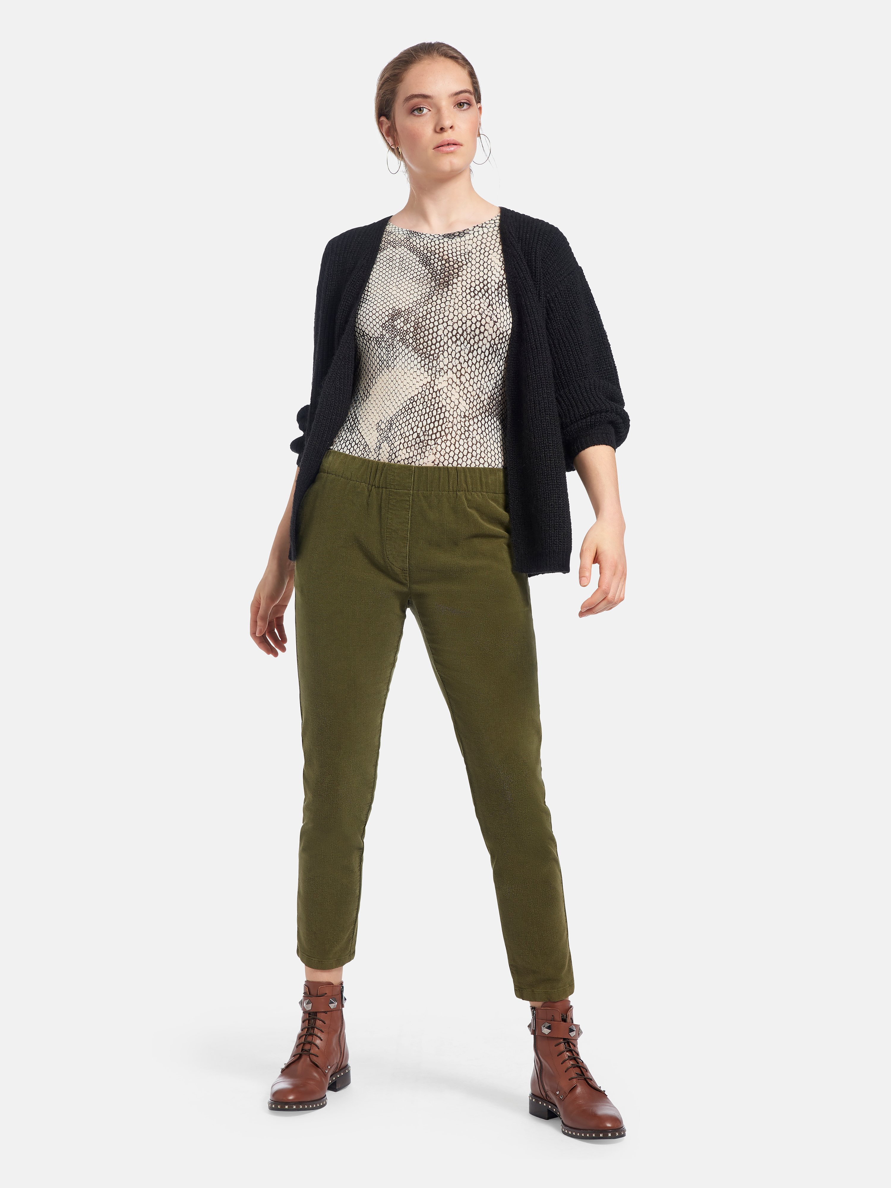 Feincord-Schlupf-Hose