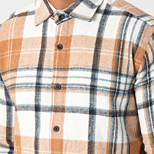Chemise Manches Longues A Carreaux Dessen12 Beige