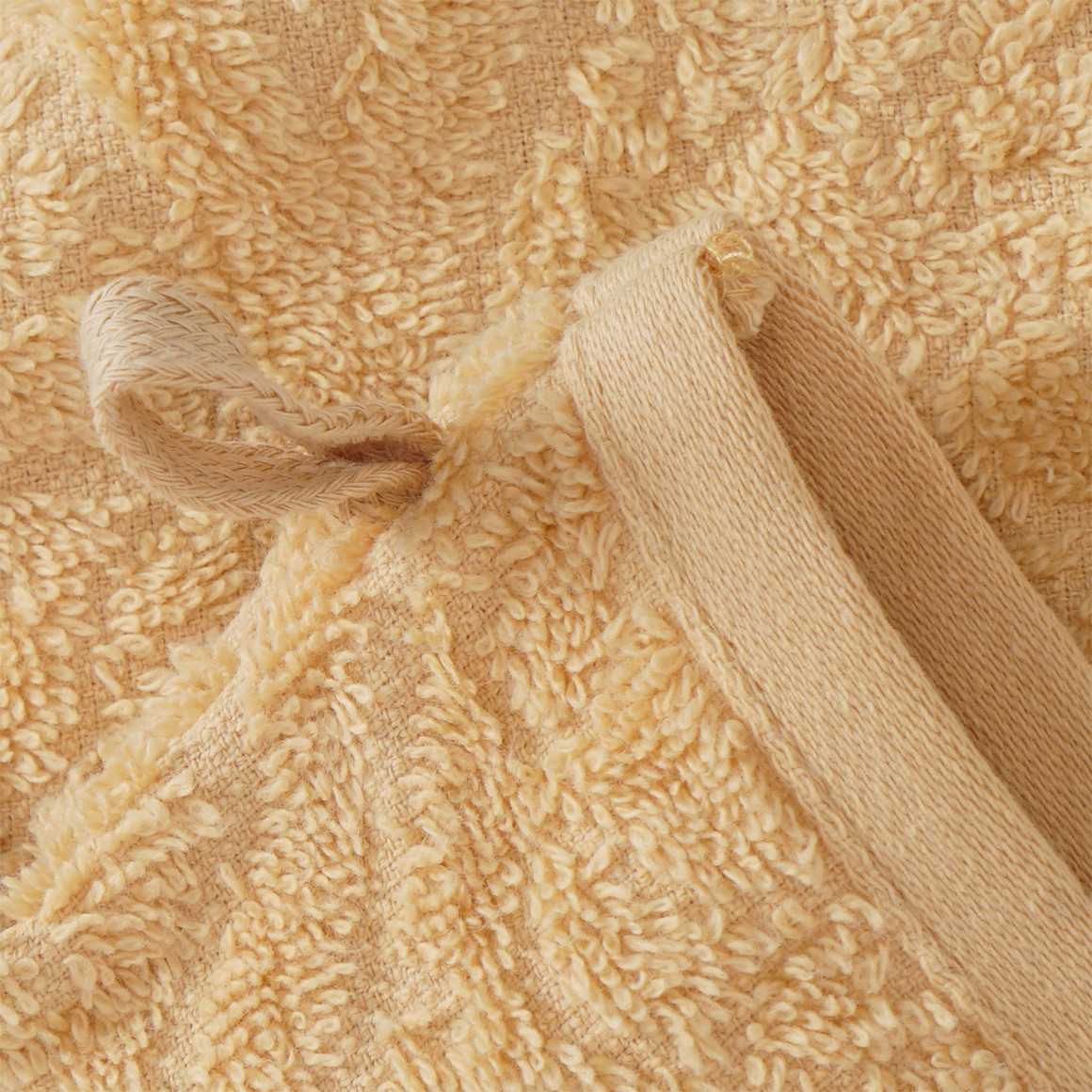 My Home Waschhandschuh mit Jacquard-Muster gelb