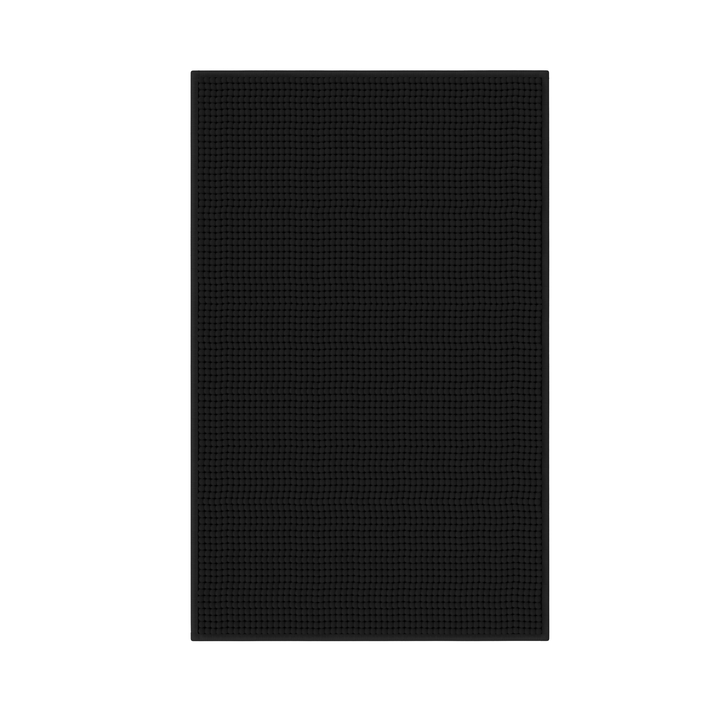 Badteppich 50 x 80 cm schwarz