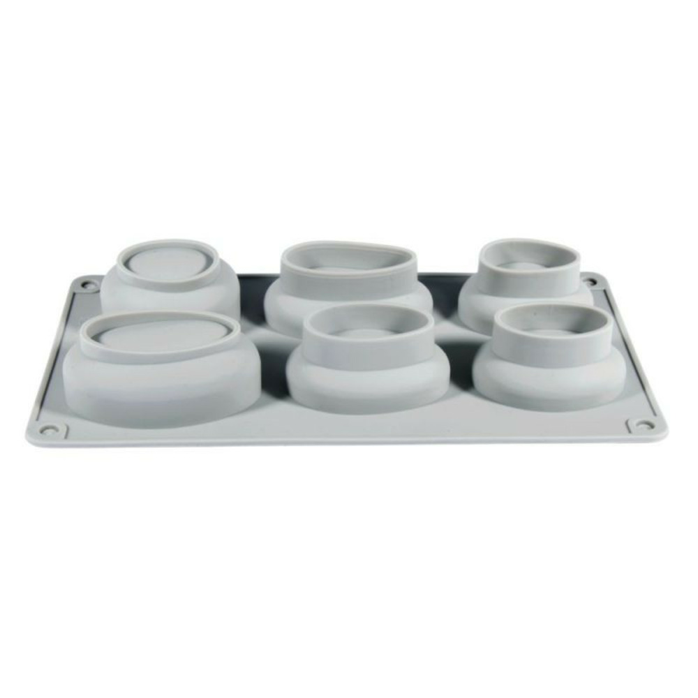 Moule en silicone 6 cailloux et galets 14,5 x 26 x 3,5 cm