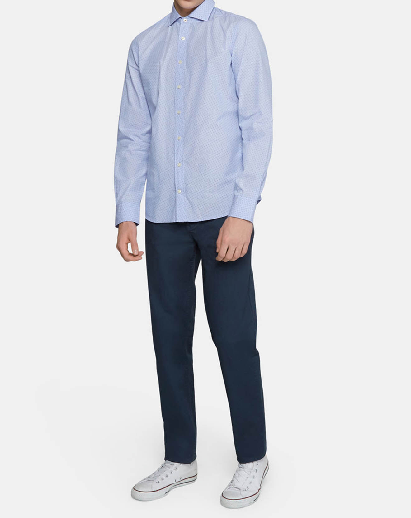 Hackett London Chemise Slim Fit imprimée bleue