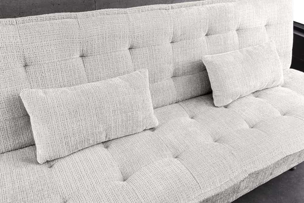 Modernes Schlafsofa JAZZ 190cm champagner beige Chenille 3-Sitzer Couch
