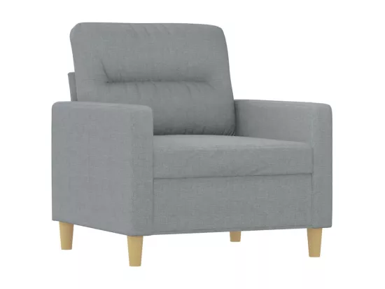 Ensemble de canapés 3 pièces avec coussins Gris clair Tissu