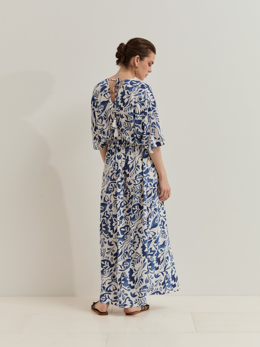 Vestido comprido estampado