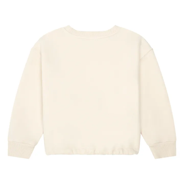 SMALLABLE BASICS Sweat Fille A Nouer Molleton Bio | Blanc cassé