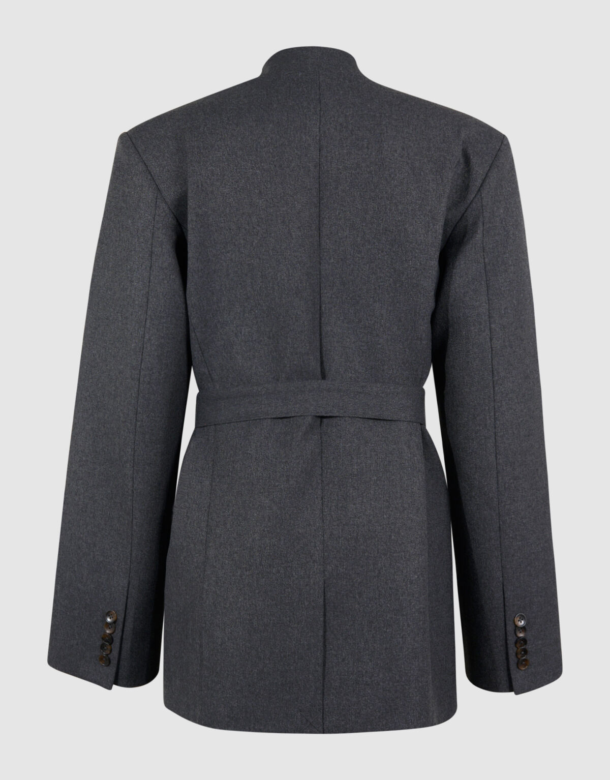 Oversized Wrap Blazer Donkergrijs By Lonneke