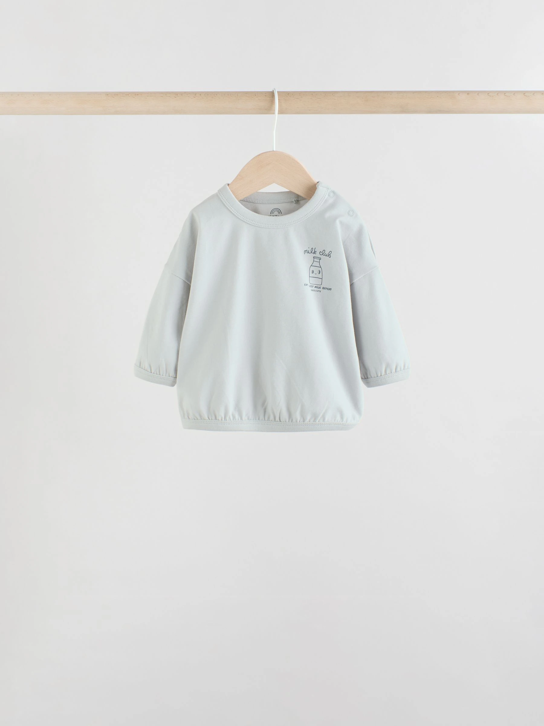 Blauw Milk Club - Tops en Leggings 6 -delige babyset (0mnd-3jr)