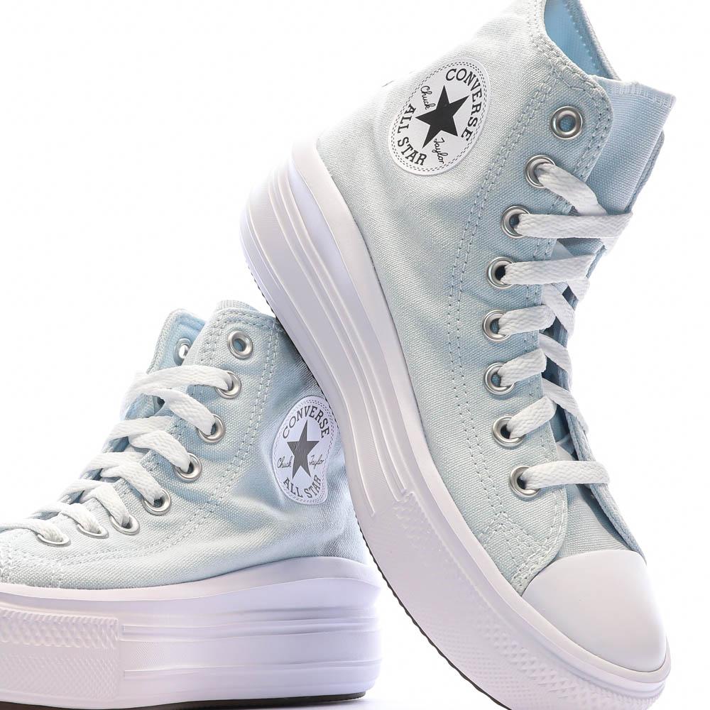 Converse Baskets Bleu Ciel Femme Converse Chuck Taylor All Star Move