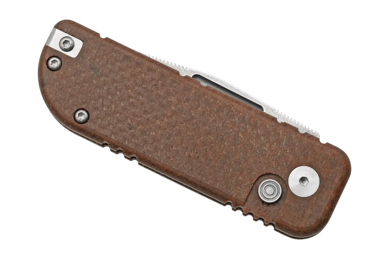 Black Fox NU-BOWIE, Stonewashed D2 Blade, Brown Micarta zakmes