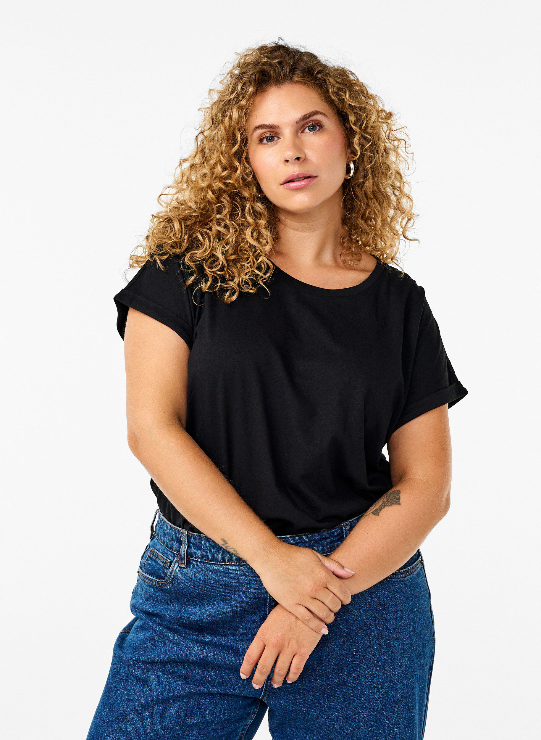 Kortærmet t-shirt i bomuldsblanding