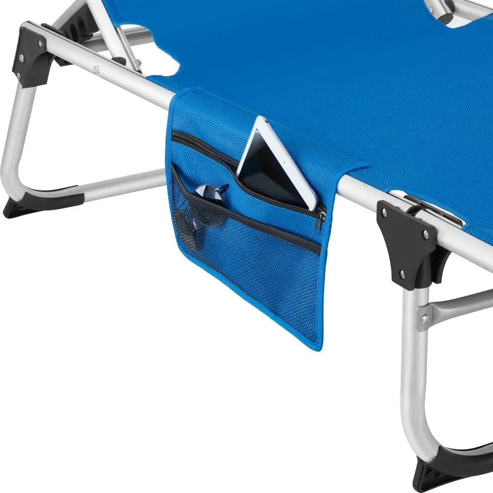 tectake Ligbed Aurelie van aluminium, 6 niveaus, Blauw