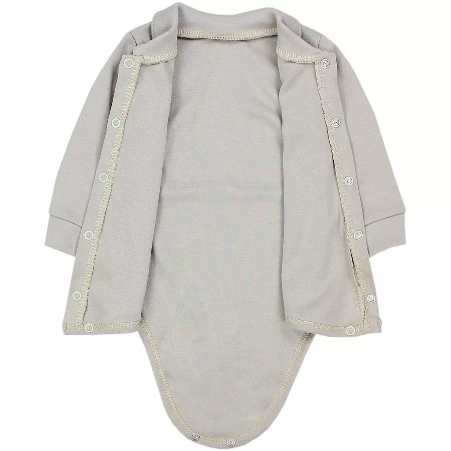 TupTam Baby Jungen Langarm Kurzarm Body mit Kragen beige