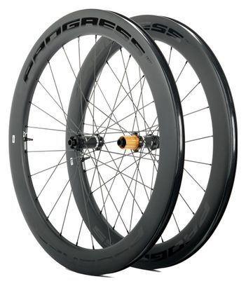 Paire de roues Progress Neon Disc Noir | 12x100/12x142 mm | Center Lock | Sram XDR