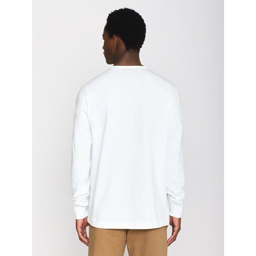 Knowledge Cotton Apparel Bo Langærmet T-shirt, Bright White, L
