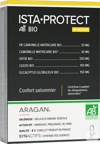 Aragan Synactifs Istaprotect Bio Respiration Camomille 20 Gélules
