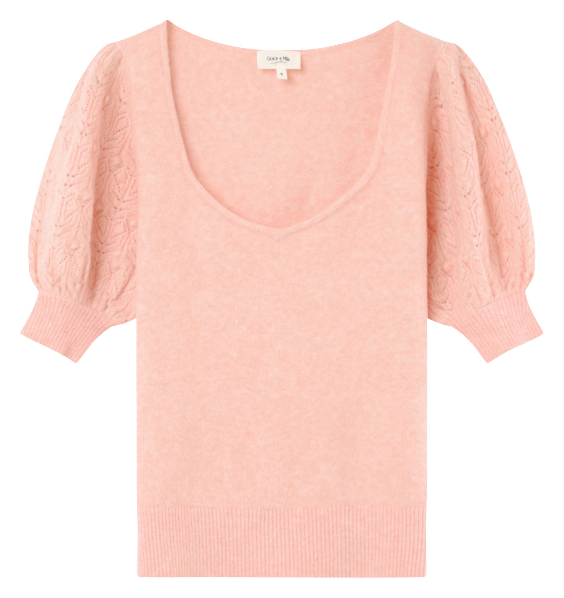 EDMOND - Pull en maille mélangée | Rose