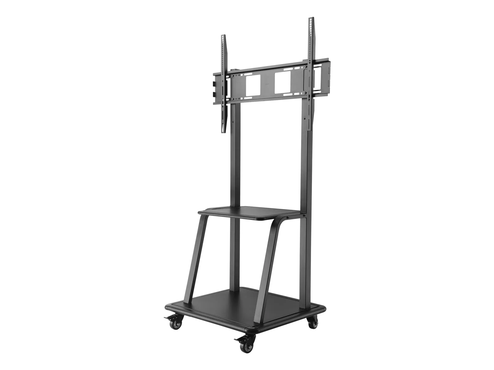 DELTACO Office ARM-0453 - Vogn med hjul - for fladt panel/AV-udstyr - sort - skærmstørrelse: 37