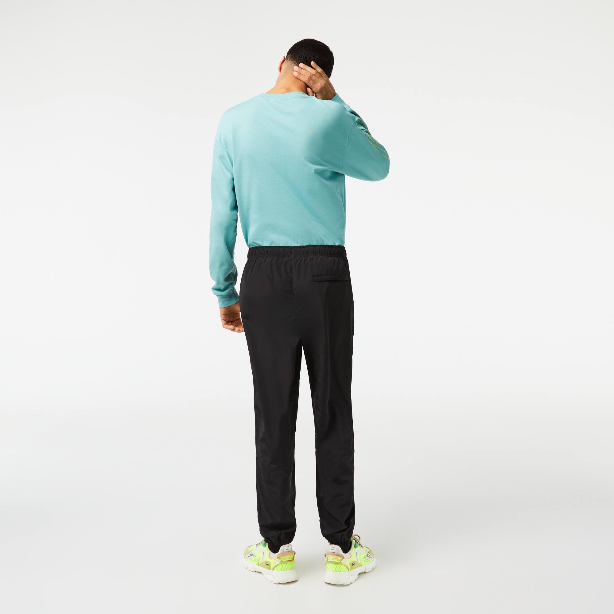 Herren LACOSTE Trainingshose mit Gps-Koordinaten Trainingshosen - Schwarz - Lacoste - Herren
