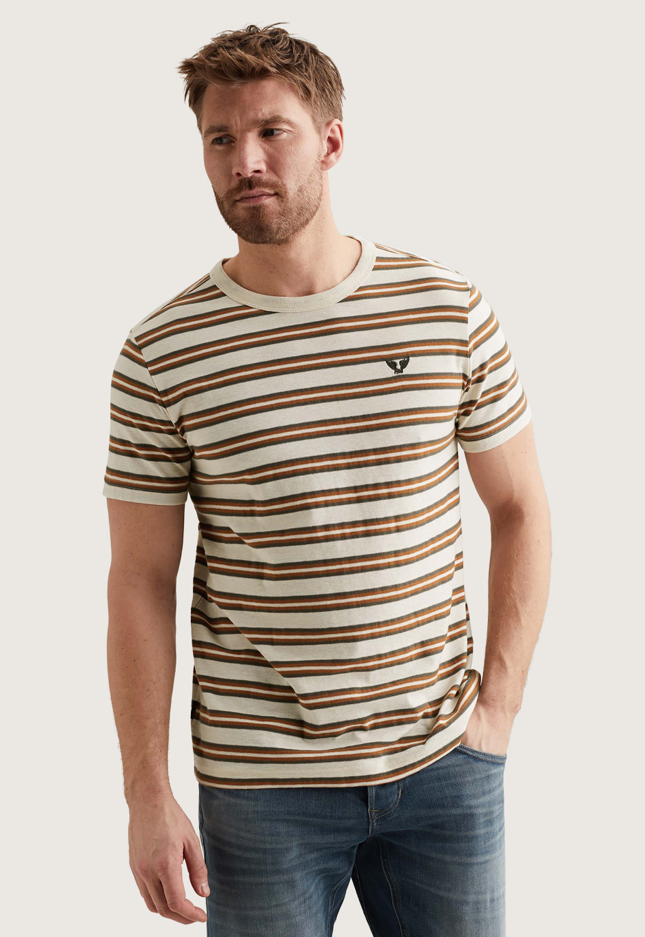 PME Legend Stripe Melange Jersey T-shirt