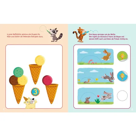 Tessloff Sticker-Rätsel für Kindergarten-Kids. Erste Zahlen