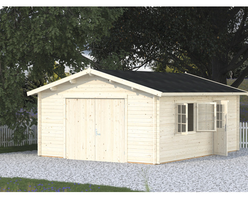 Palmako Roger vrijstaande garage, 23,9 m², met houten deur 450 x 550 cm, dompelgegrond