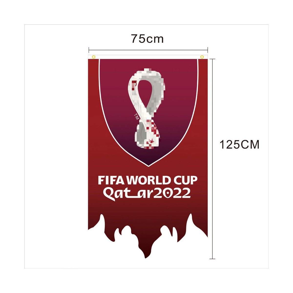 2022 Qatar World Soccer Cup-flagg Flerfarget