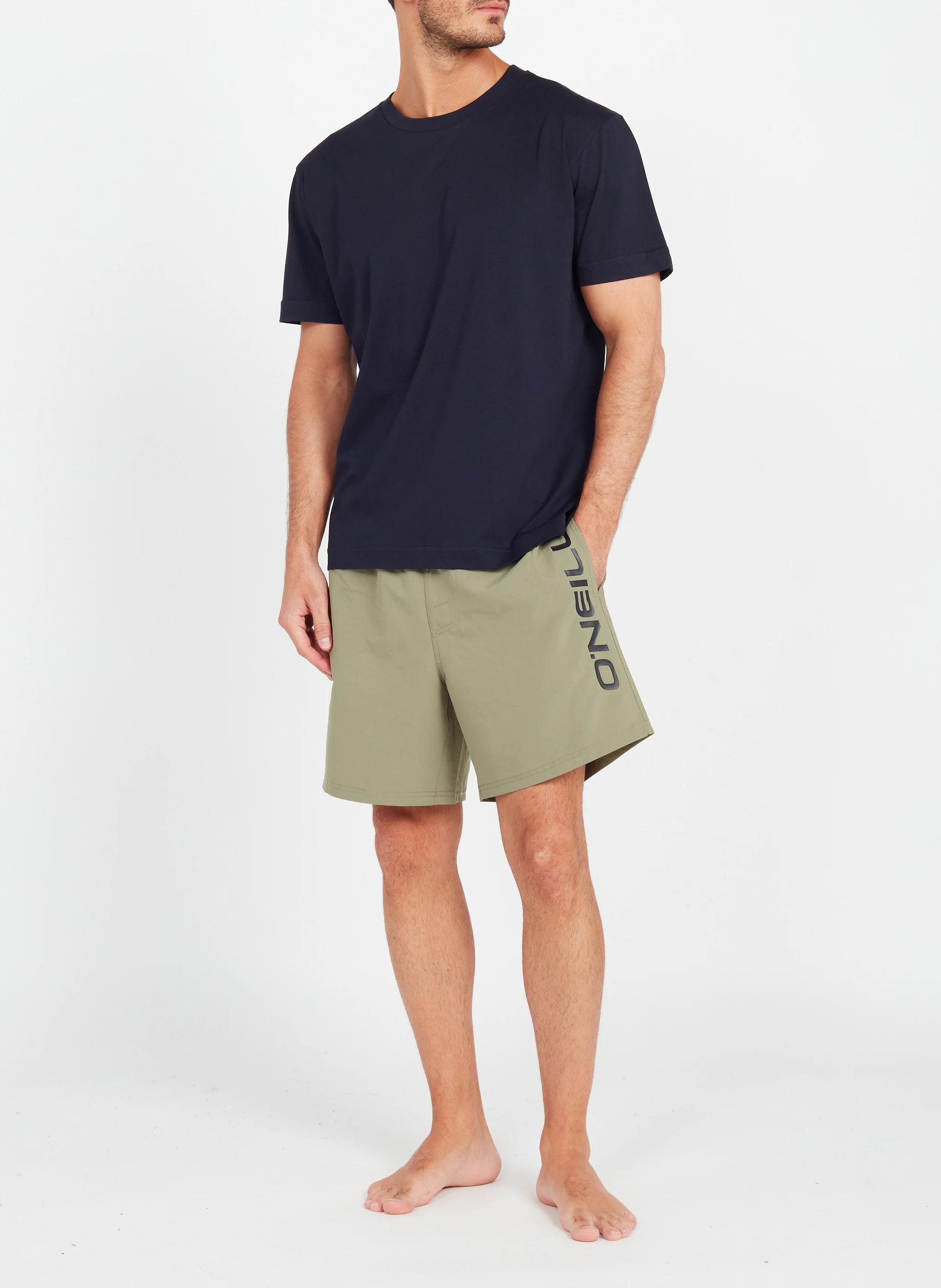 Tee-shirt col rond regular-fit en coton | Bleu