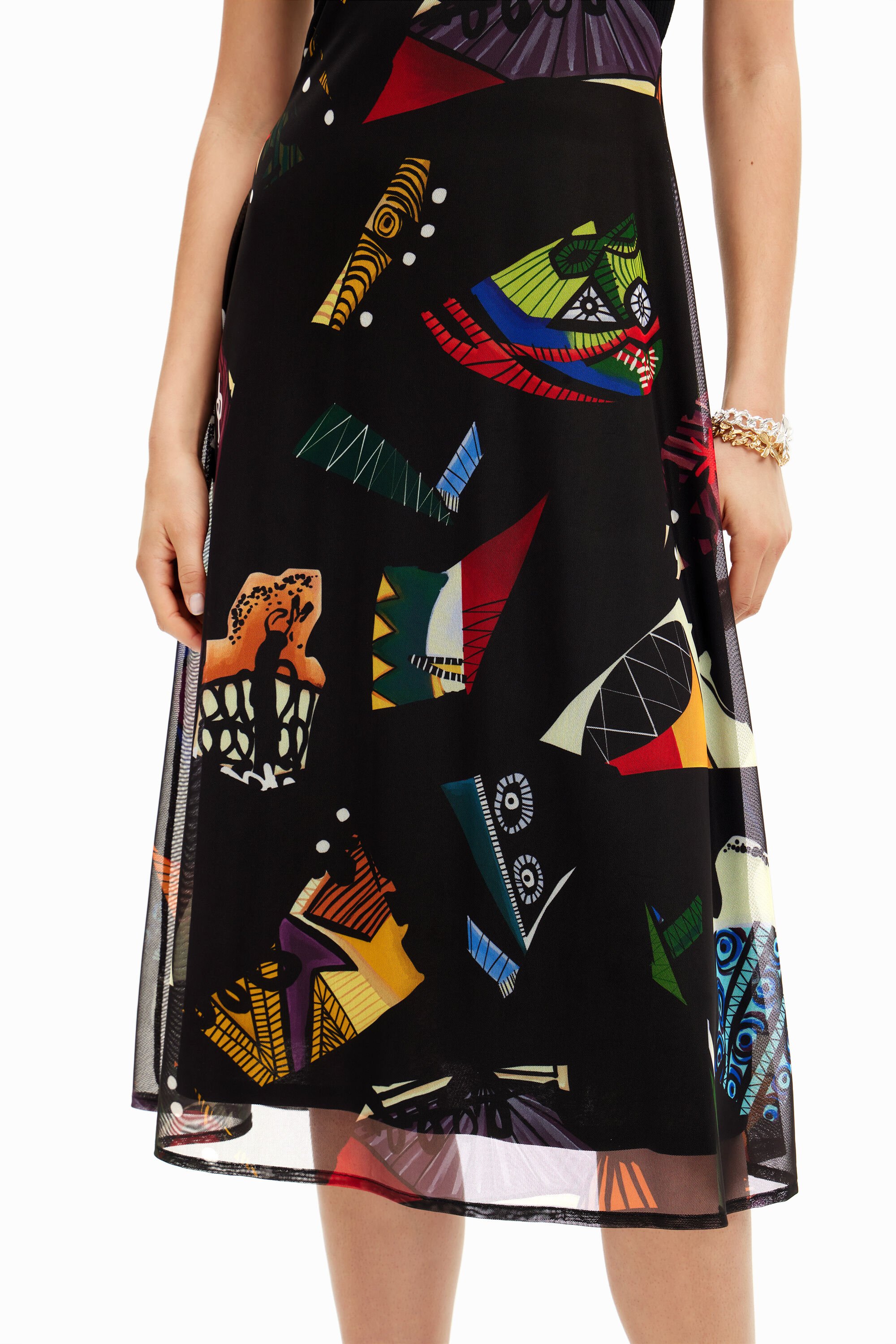 Vestido midi combinado M. Christian Lacroix