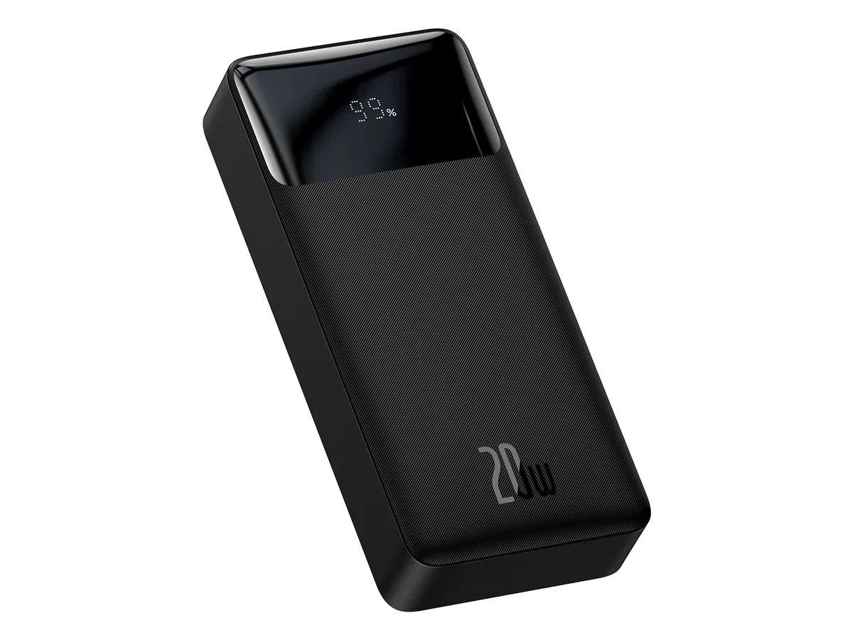 (20W) 20000mAh Bipow Dual USB A / USB C Power Bank Ladegerät   LED Anzeige (PPBD050501) - Schwarz