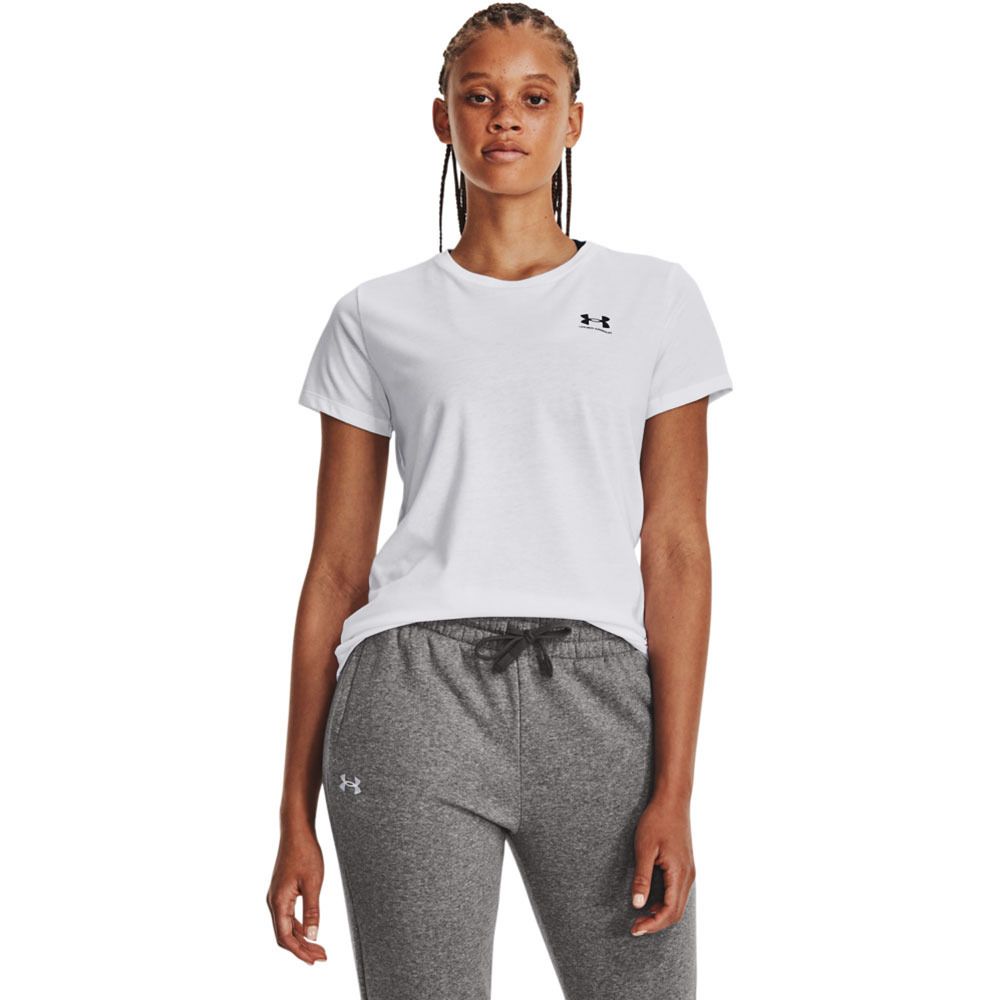 Under Armour SPORTSTYLE LC - Tee-shirt Femme blanc
