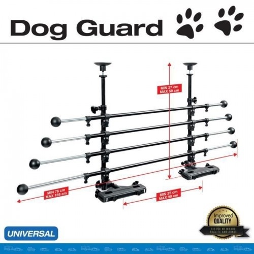 Barreira para cães com painel frontal de metal ajustável Cstore