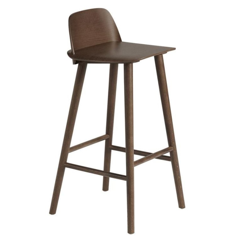 Muuto Nerd barkruk 75 stained dark brown