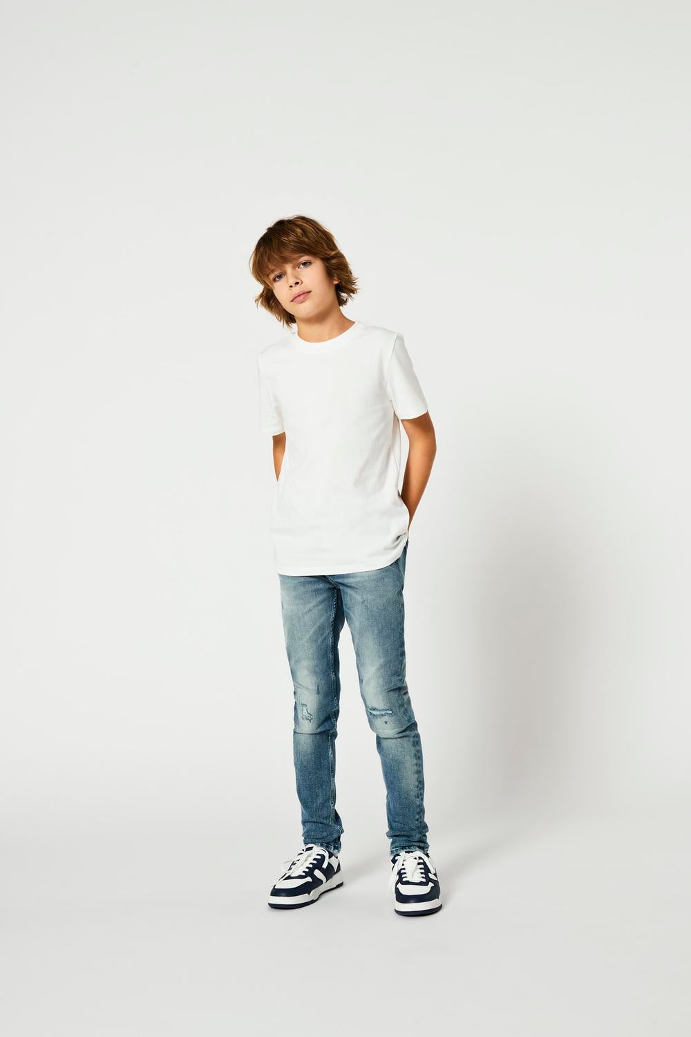 KOBROPE Verjüngter Slim Fit Jeans Special Bright Blue Denim
