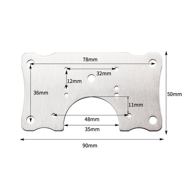 INF Hengsel Reparasjonsplate - 9x5 cm 10-pakke