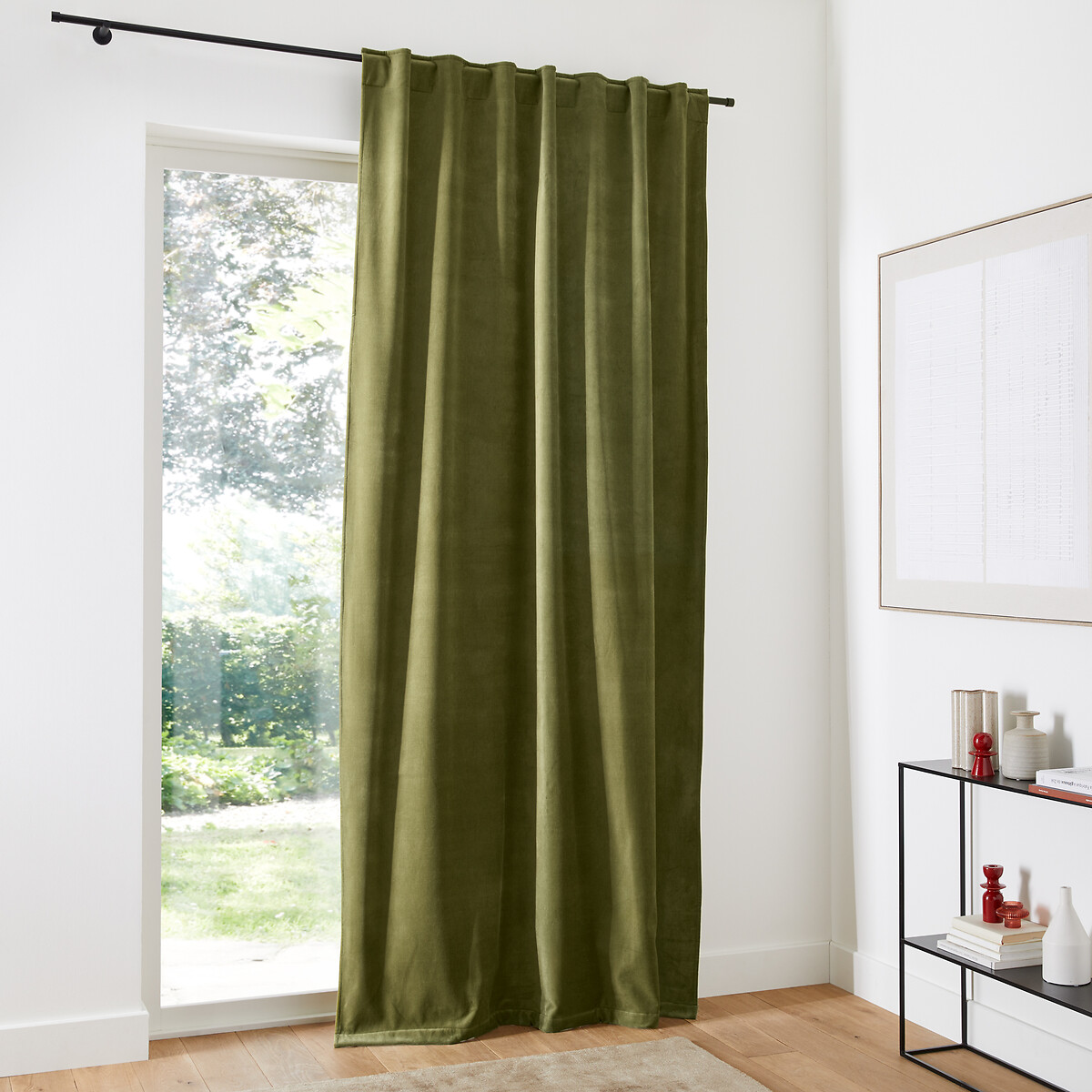 LA REDOUTE INTERIEURS<br>Cortina térmica em veludo com laços ocultos, Veludo