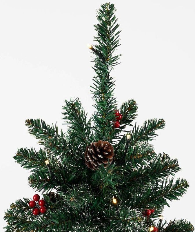Black Box Trees - Creston - Kunstkerstboom - Groen Frosted - H90 x Ø50 cm - Met LED Verlichting