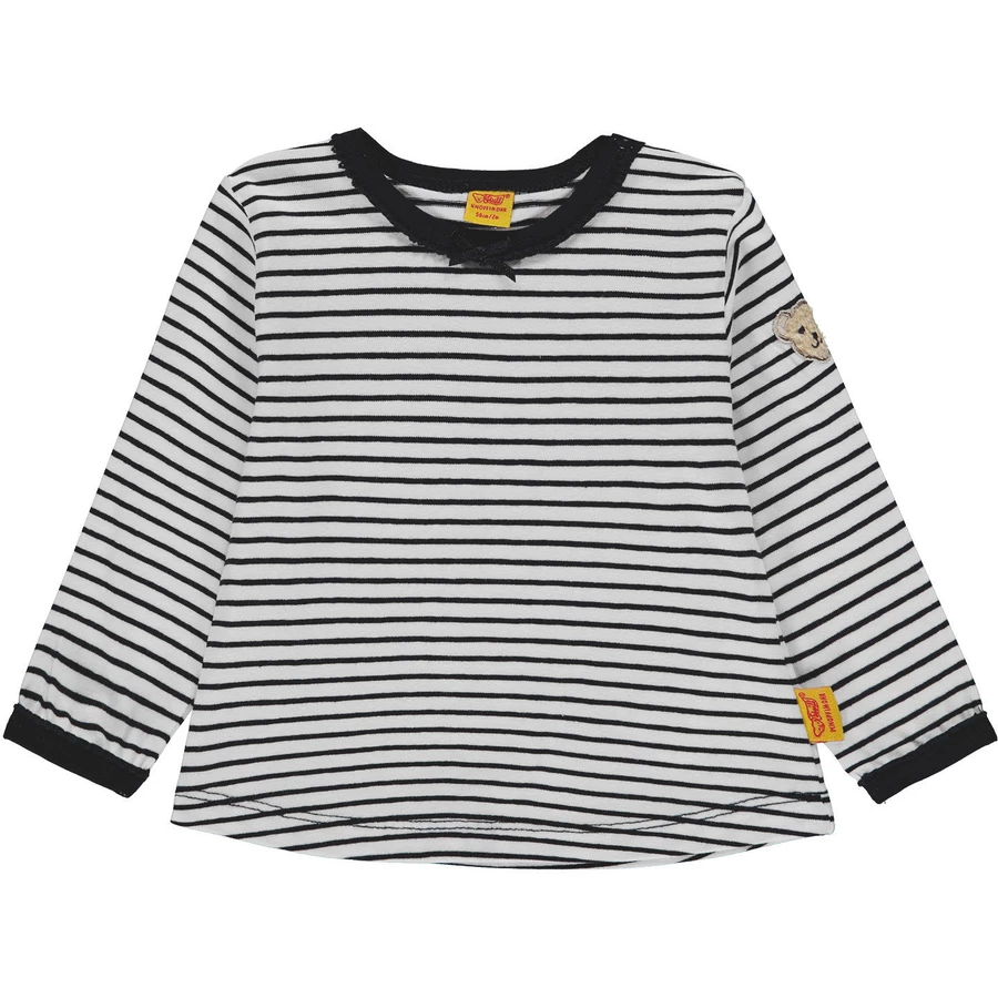 Steiff Girls Langarmshirt, Ringel blau
