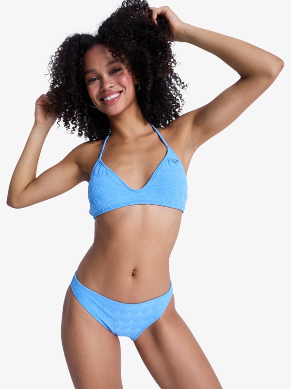 Paradise Wave Moderate Bas de bikini classique Bleu Femme