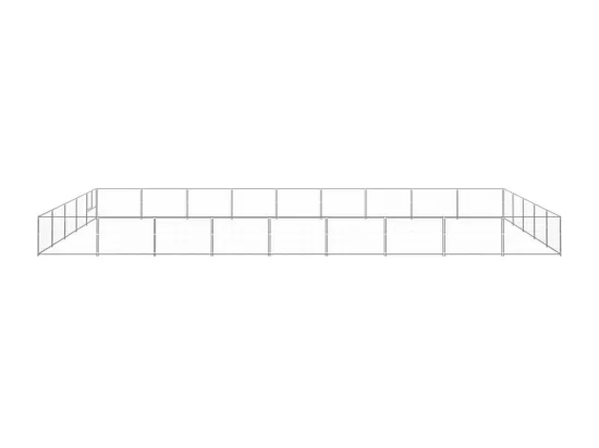 Chenil extérieur cage enclos argenté 900 x 500 x 70 cm 02_0000282
