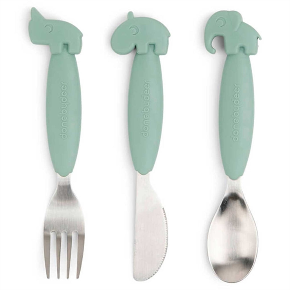Done by Deer YummyPlus Easy Grip Cutlery Set Blue