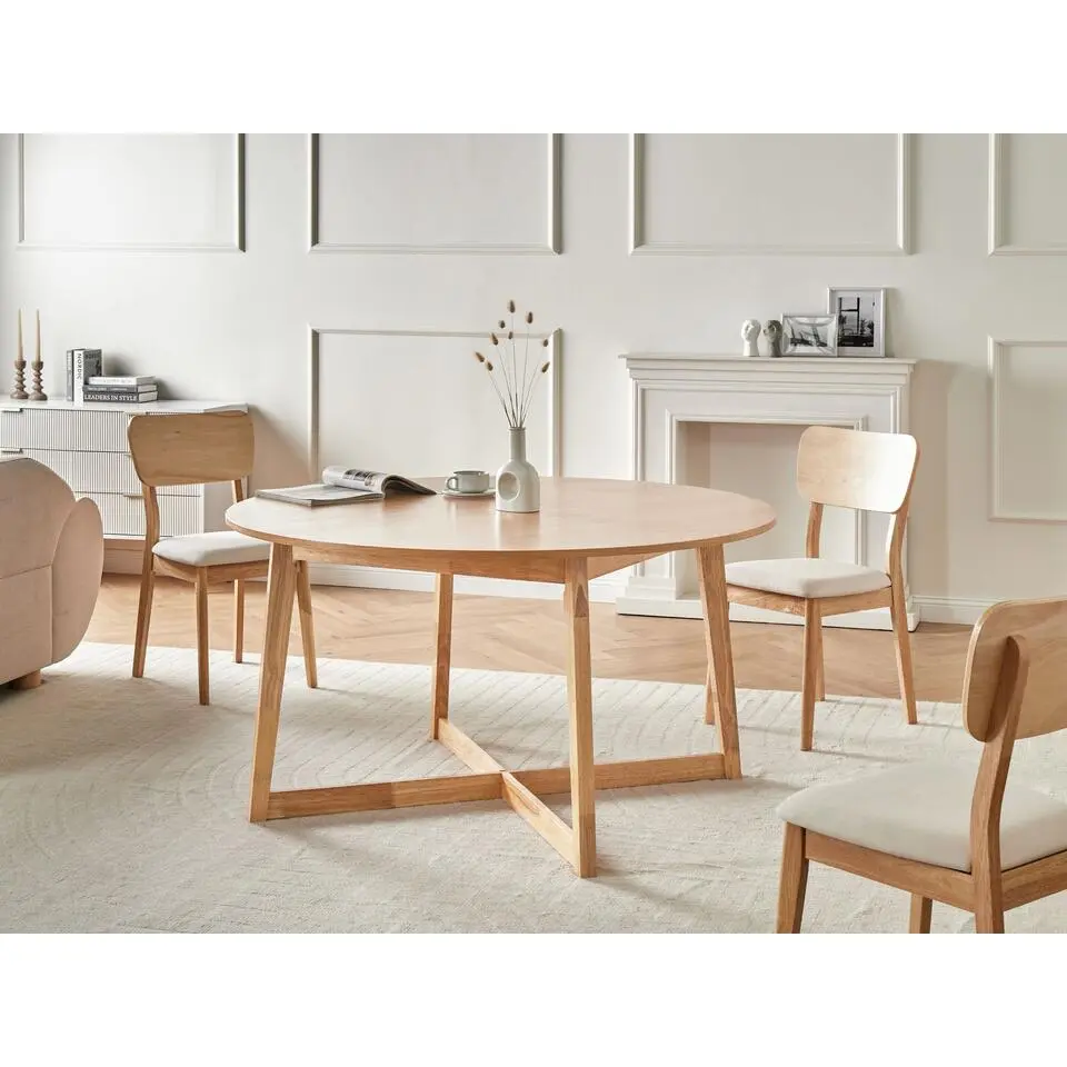 WAIPORI- Eettafel - Lichte houtkleur - 140 cm - MDF