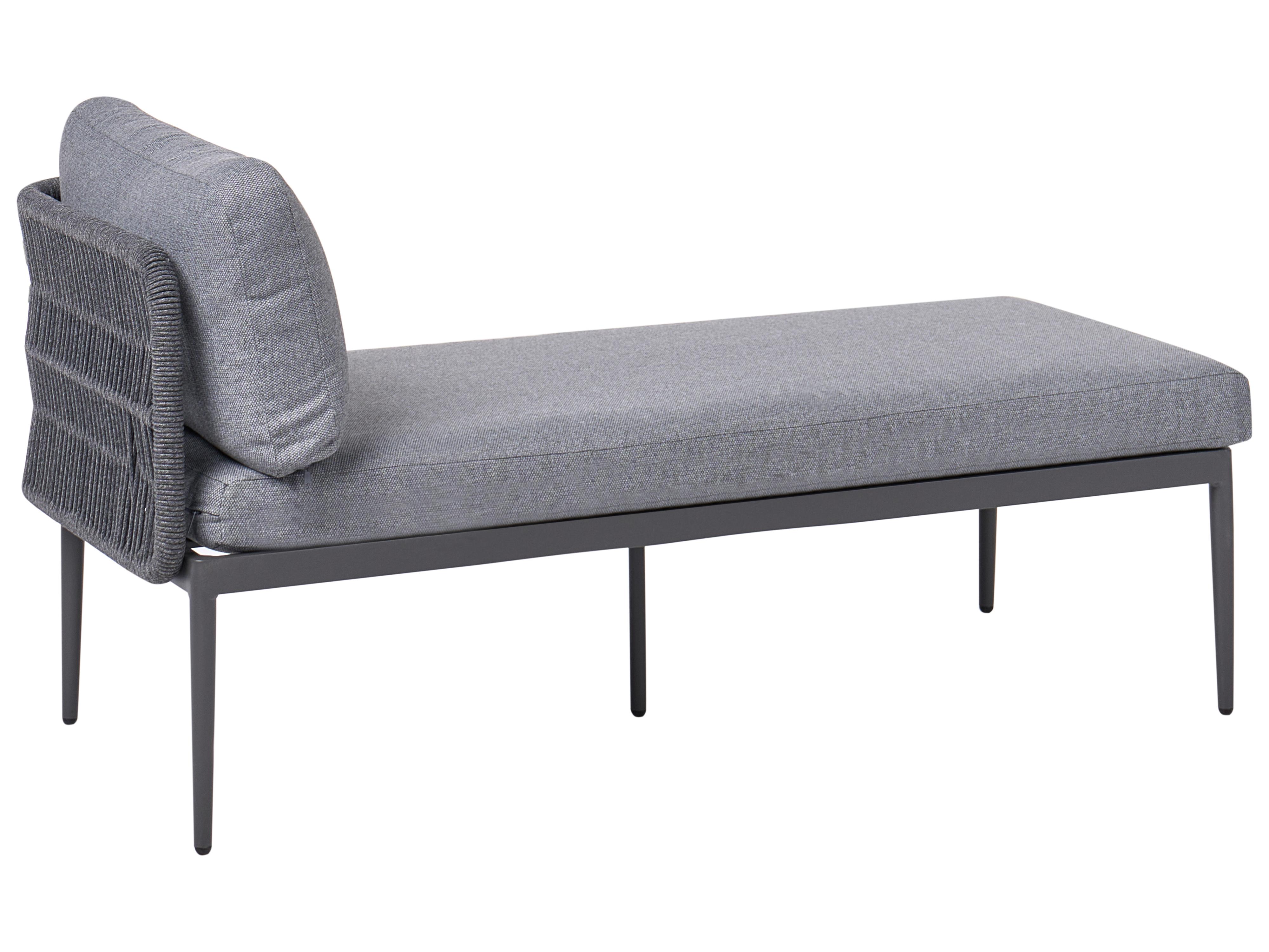 Tuin hoekloungeset met tafel 3-zits LEFFE linkszijdig Metaal Grijs
