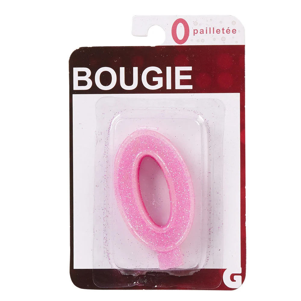 Bougie anniversaire chiffre 0