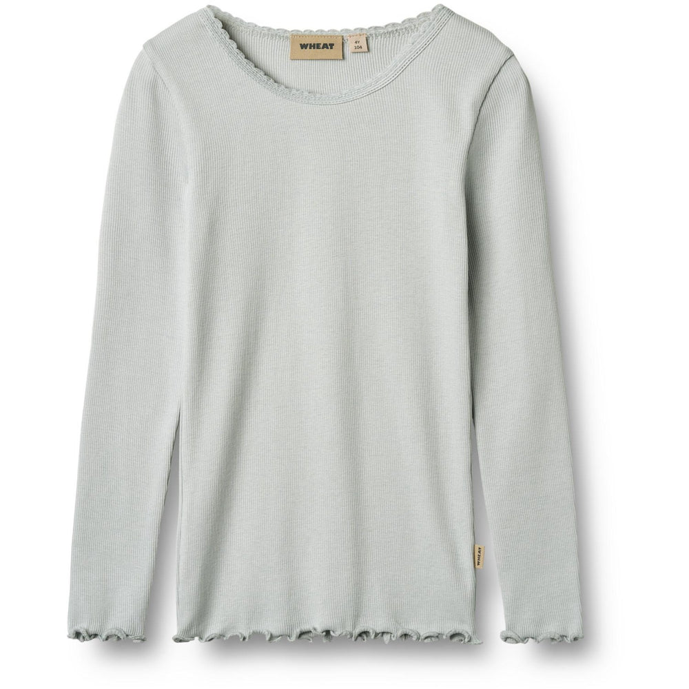 Køb Wheat Soft Blue Rib Bluse L/S Reese